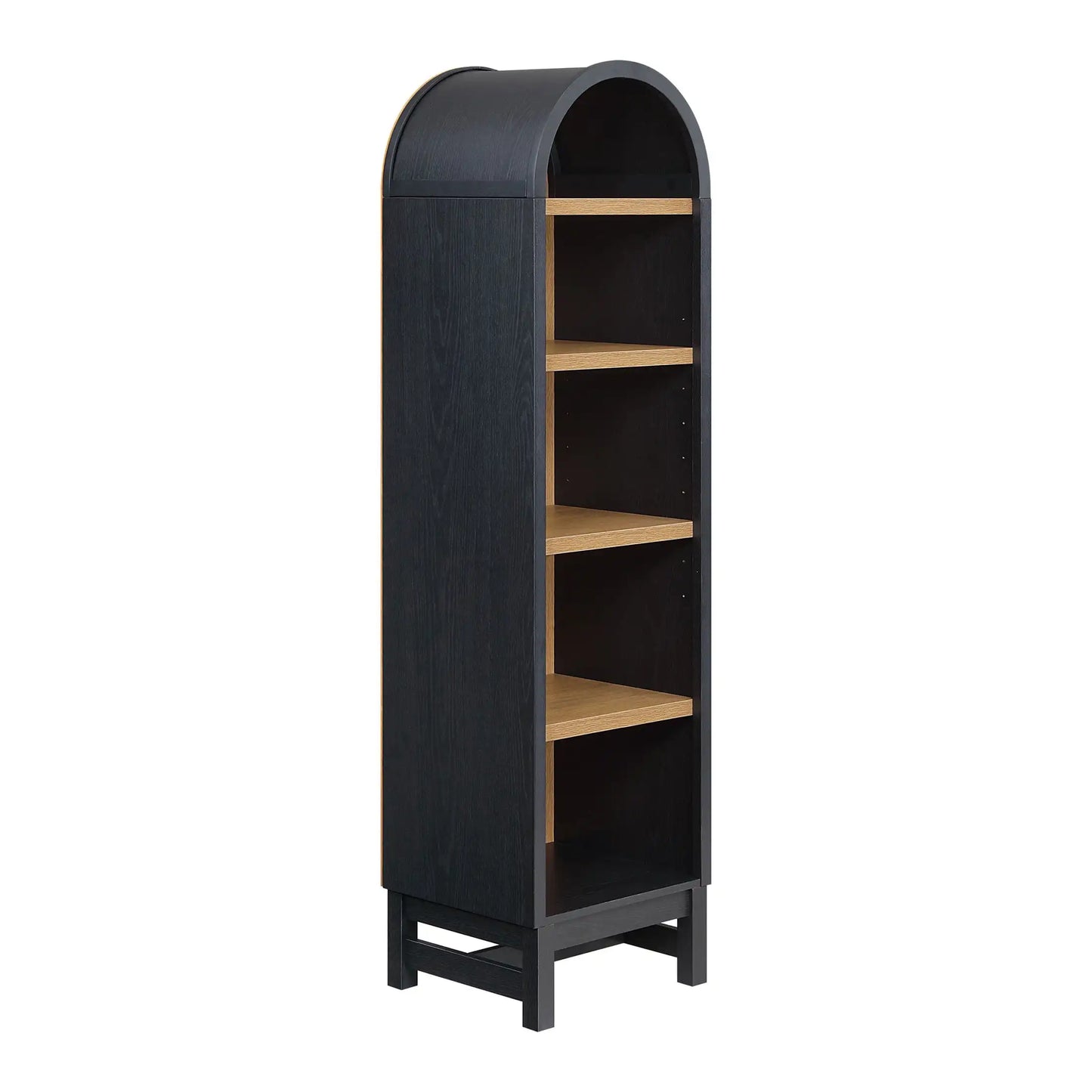 Juliet Narrow Arch Bookcase, Rich Black Finish bookshelf  bookcase  book shelf furniture  book storage